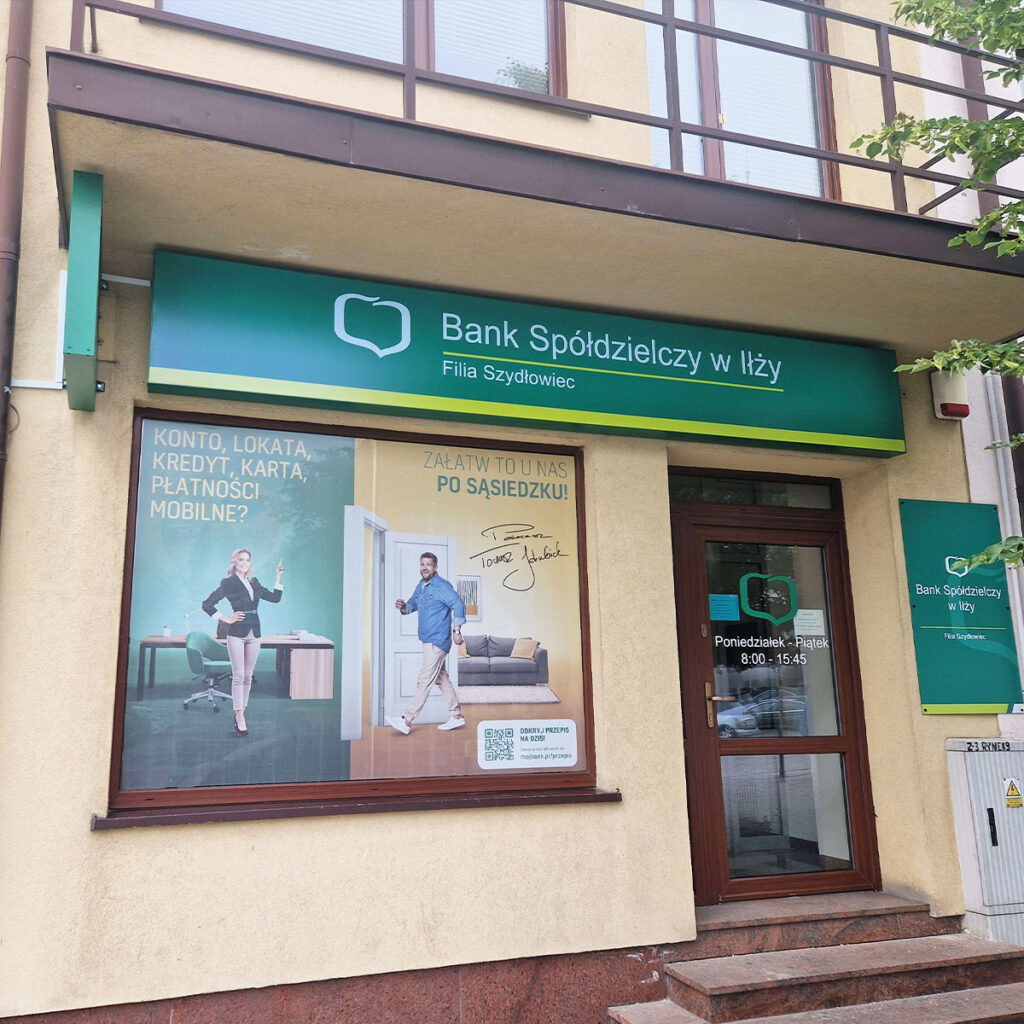 Kaseton napinany Bank Spółdzielczy Iłża