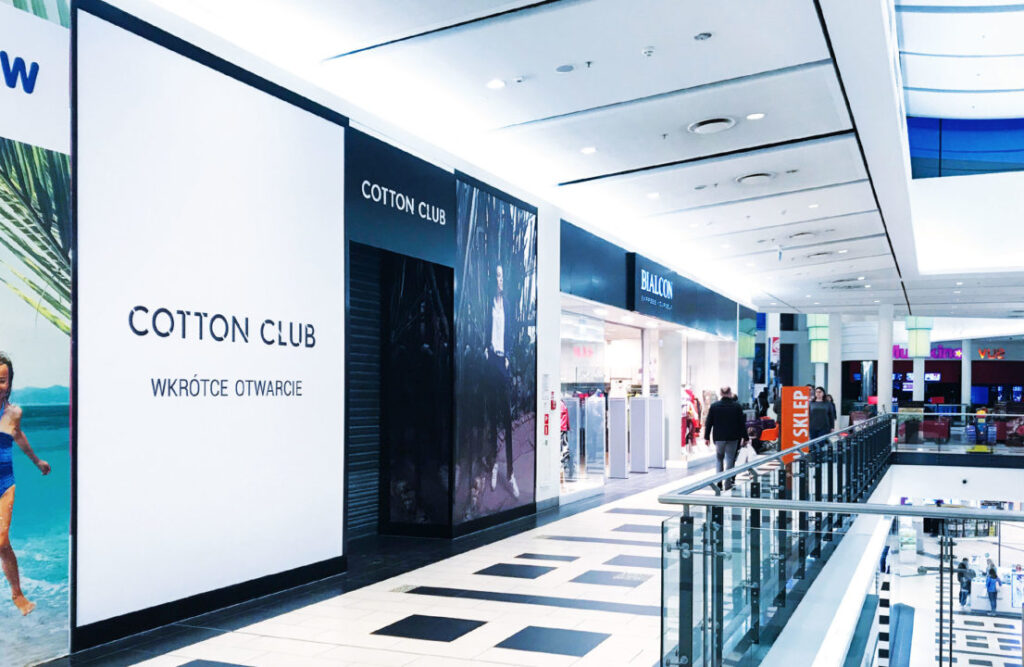 Oznakowanie galerii handlowych Cotton Club