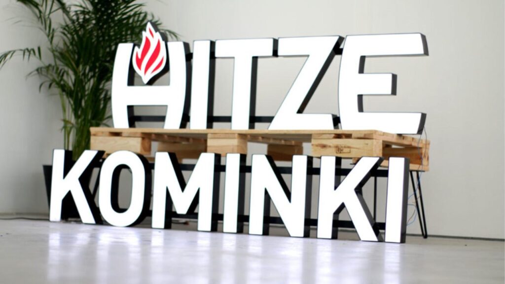 Litery podświetlane HITZE z rantem