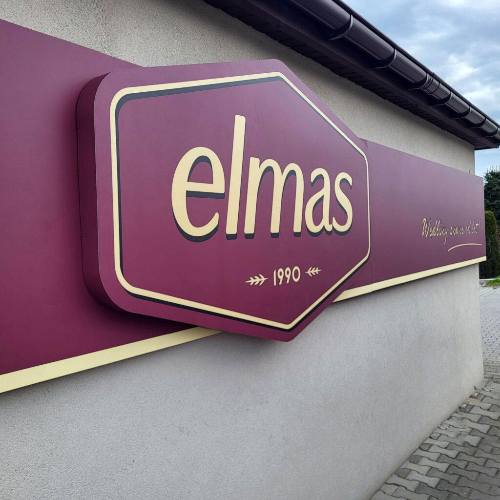 Podświetlany kaseton reklamowy Elmas